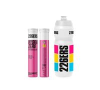 226ERS Hydrazero Effervescent + Bidón | Tabletas Efervescentes de Electrolitos de Fresa - 20 tabletas + Bidón Hydrazero Ultraligero, 1 x 750 ml