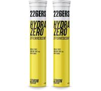 226ERS Hydrazero Effervescent, Tabletas Efervescentes para Reposición de Electrolitos, Apto para Veganos, Sin gluten, Sin calorías, Limón - 20 tabletas (Paquete de 2)