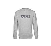 226ERS - Jersey, Ropa de Hombre y Mujer, de Algodón y Poliéster, sin Capucha y con Costuras Laterales, Jersey Casual Fit, Sudadera con Logo Grande y Etiqueta Corporativa, Jersey Gris - Talla XS