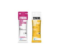 226ERS Kit High Energy y High Fructose - Lote de 2 Geles Energéticos (Banana y Fresa) - Estrategia Energética Completa Sin Cafeína, Larga Distancia, Ciclodextrina y Fructosa, Sin Gluten