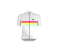 226ERS - Maillot de Ciclismo Manga Corta, Ropa para Hombre y Mujer, Hydrazero Flag, Ligero y con Cuello en V, Transpirable, Buen Secado y Confort, Color Blanco - Talla M