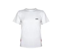 226ERS - Slim Flag Camiseta Manga Corta Blanca Talla L, Ideal para Running y Trail Running, de Poliamida y Elastáno, Patrón Relaxed, Corte Lateral y Faldón Trasero, Camiseta Deportiva