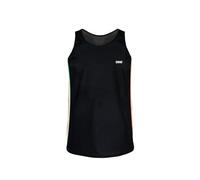226ERS - Slim Flag Camiseta Tank Top sin Mangas Negra Talla S, Ideal para Running y Trail Running, de Poliamida y Elastáno, Patrón Relaxed, Corte Lateral y Faldón Trasero, Camiseta Deportiva