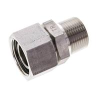 22L y 3/4'' NPT Rectas de acero inoxidable con rosca macho 160 bar Junta tórica de FKM Cono de sellado ajustable ISO 8434-1