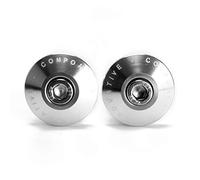 Ø22mm (7/8") Topes de Manillar Moto Manillar Topes Perillas Aluminio,Universal deslizador antivibración