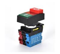 22mm LA36M botón doble reinicio momentáneo interruptor de botón de dos posiciones con LED 12V 24V 220V 10A NO NC interruptor de encendido y apagado(Raised-o,1NO1NC,24v)