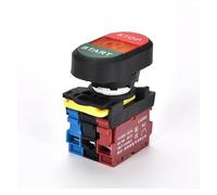 22mm LA36M botón doble reinicio momentáneo interruptor de botón de dos posiciones con LED 12V 24V 220V 10A NO NC interruptor de encendido y apagado(Start-STOP,1NO1NC,110v)