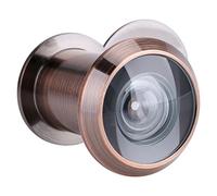 22mm Mirilla para puertas, mirilla de cristal óptico con gran angular de 220 grados, recambio para mirillas de seguridad domésticas puertas entrada entre 35 y 60mm grosor (Cobre oscuro)