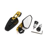 22mm para MANgo Par de Tonos Extremo barra espejos retrovisores Oro para Moto