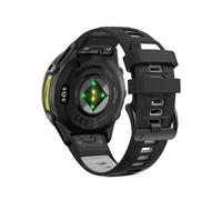 22mm Quick Fit Sports Two-Tone Silicone Watch Band fit for Garmin Forerunner 970 965 955 745 945 935(Black Gray)