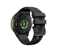 22mm Quick Fit Sports Two-Tone Silicone Watch Band fit for Garmin Forerunner 970 965 955 745 945 935(Coal Ash Black)