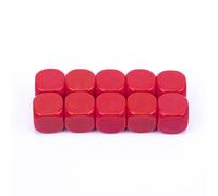 22MM Rounded Blank Six Sided Dice Lianshi Teaching Created Sesources Game Teaching Plastic Cubes Four Colors Choosable (10Pcs Red)