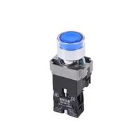 22MM Waterproof Illuminated Push Button Switch momentary Switch with Integral LED NB5 XB5 AW33B1C 22mm Spring Knob Switch(Blue,12V) Controls Switches
