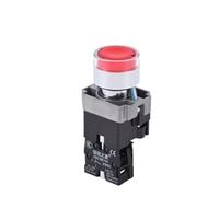 22MM Waterproof Illuminated Push Button Switch momentary with Integral LED NB5 XB5 AW33B1C 22mm Spring Knob Switch(Red,220V)