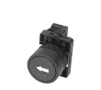 22mm XB2-EA Push Button Switch Start/Stop Black/White Arrow 10A/415V Self-Reset/Momentary Symbol Switch(Black-01)