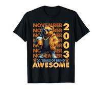 22nd Birthday Bear Legends November 2003 22 Years Old Mens Camiseta