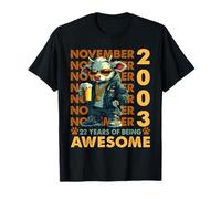 22nd Birthday Cow Legends November 2003 22 Years Old Mens Camiseta