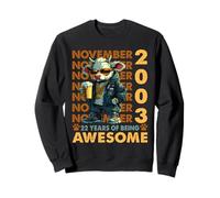 22nd Birthday Cow Legends November 2003 22 Years Old Mens Sudadera