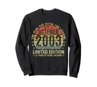 22nd Birthday Gifts Vintage October 2003 22 Years Old Men Sudadera