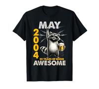 22nd Birthday Raccoon Beer May 1996 Vintage 22 Years Old Camiseta