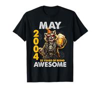 22nd Birthday Raccoon Beer May 2004 Vintage 22 Years Old Camiseta