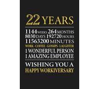 22nd Year Work Anniversary: Employee Appreciation Gift for Job Milestone of 2 Years of Service