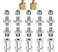 22Pack ChromLives Adaptador de tornillo para cámara 1/4 a 1/4 Tornillo Adaptador de tornillo 1/4 a 3/8 Tornillo de latón Convertidor Soporte de tornillo para cámara Monopod Cabeza de flash Luz