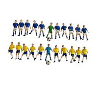 ＡＷＨＡＯ 22pcs Figuras de Jugadores de Fútbol en Miniatura, Mini Hombres de Fútbol Accesorios Realistas Modelo de Pequeñas para Hadas Jardín Miniatura