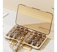 23.5x13x3cm Tablettenbox 7 Tage Morgens Mittag Abends, 7-Tage-Pillen-Organizer, tragbare Pillendose mit Separaten Fächern, Medikamentenbox 7 Tage 3 Fächer Durchsichtes Reise-Pilletui