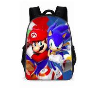 (23) Anime Super Mario Luigi Peach Bowser Koopa Yoshi Cosplay Disfraz Mochila Computadora Mochila Escolar
