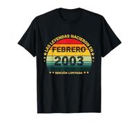 23 Años Cumpleaños Vintage Nacido En Febrero 2003 Camiseta