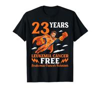 23 Años Naranja Leucemia Cáncer Libre Superhéroe Niño Superviviente Camiseta