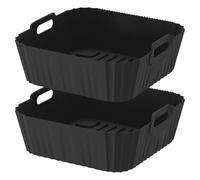 23 cm Molde Silicona Freidora de Aire de 2 piezas, Accesorios Freidora de Aire, Compatible Cecotec 6L, COSORI 4,7L 5,5L, Philips Airfryer XL 6,2L, Papel para Hornear Alternativo