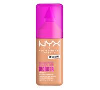 NYX Professional Makeup Make 'Em Wonder, Base de Maquillaje Mate, Resiste hasta 24H, Unifica e Hidrata la Piel, Infusionada con Vitamina C y Ácido Hialurónico, Fórmula Vegana, Tono: Natural