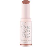 essence barra de labios satinada GLOW con brillo luminoso, luminoso, color intenso (3.5g)