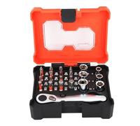 23 PCS Conjunto de llave de enchufe Professional Grado 1/4 pulgadas Socket S2 Alloy Acero Kit de bits de bits con 72 llave de trinquete de dientes para mecánicos Diy Diy Home Car