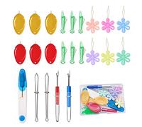 23 Piezas Enhebradores de Aguja de Plástico, Enhebradores de Agujas de Coser a Mano, Herramienta Enhebradora de Agujas de Plástico Multicolor, Enhebrador Simple Pulgar, Hogar Enhebrador