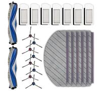 (23 Piezas) N20 Plus Repuestos Compatibles Con La Aspiradora Robótica ECOVACS DEEBOT N20 Plus/N20 Pro Plus: 2 Cepillos Giratorios, 8 Cepillos Laterales, 7 Filtros Hepa, 6 Mopas y Kit De Accesorios