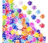 230 lazos brillantes de Navidad para envolver regalos, mini lazos de regalo de 1 pulgada para Navidad, Hanukkah, cumpleaños, bodas, despedidas de soltera, baby Showers (color arco iris)