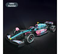 ¡2312 piezas para bloques de construcción 1:8! Diseño moderno de con rosa y azul, piezas de precisión ensambladas para restaurar el estilo de pista, bloques de construcción para desbloquear y encanto.