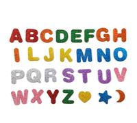 232 pegatinas de letras de goma espuma, pegatinas de colores con letras de estrellas y corazones, letras de alfabeto brillantes para manualidades, álbumes de recortes, decoración de tarjetas (8