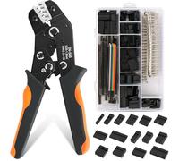 2320PCS Crimp Connector Kit,SN-58B Ratchet Crimping Tool AWG24-16 (0,25-1,5 mm²), 2.54mm Dupont Connectors and Pins para JST Series,KF2510,Dupont,Molex (2320)
