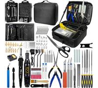 233pcs Kit de Accesorios para Impresoras 3D Kit,Caja de Herramientas,Kit de Soldadura de Hierro con Temperatura Ajustable, Herramientas de Precisión para Desmontar,Limpiar y Procesar Impresoras 3D