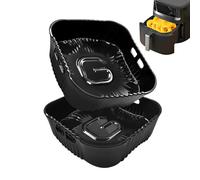 23CM Molde Silicona Freidora de Aire platino, Air Fryer Accesorios para COSORI 6L/6,2L/6,4L, Philips Série 2000 6.2L Na230/00, Russell Hobbs 8L/8,3L, Reutilizable Accesorios Freidora sin Aceite, 2PCS