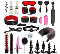 (23PCS) Eje de espuma relajante muscular piernas delgadas dioses masaje rodillo equipo de fitness diente de lobo columna de yoga Langya rodilloB34-04 (Rojo)