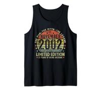 23rd Birthday Gifts Vintage November 2002 23 Years Old Men Camiseta sin Mangas