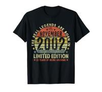 23rd Birthday Real Legends November 2002 23 Years Old Men Camiseta