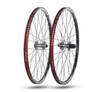24/26/27,5/29" Juego De Ruedas MTB con Eje Pasante 100 * 15mm/142 * 12mm Llanta De Aleación De Aluminio Bujes Freno De Disco 32H para Cassette 7-11s(Titanium,24")
