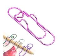 24/36pcs Heart Shaped Metal Pen Clip, Cute Paper Clip Pen Holder for Notebook, Durable Stainless Steel Organizer for Pens, Journals, Planners, Students & Office (Pink,12pcs)