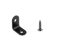 24-40 piezas, soporte de esquina de 25 x 25 mm, soporte negro de acero inoxidable, junta de acero for esquina, soporte de ángulo recto con tornillos(24pcs-48screws)